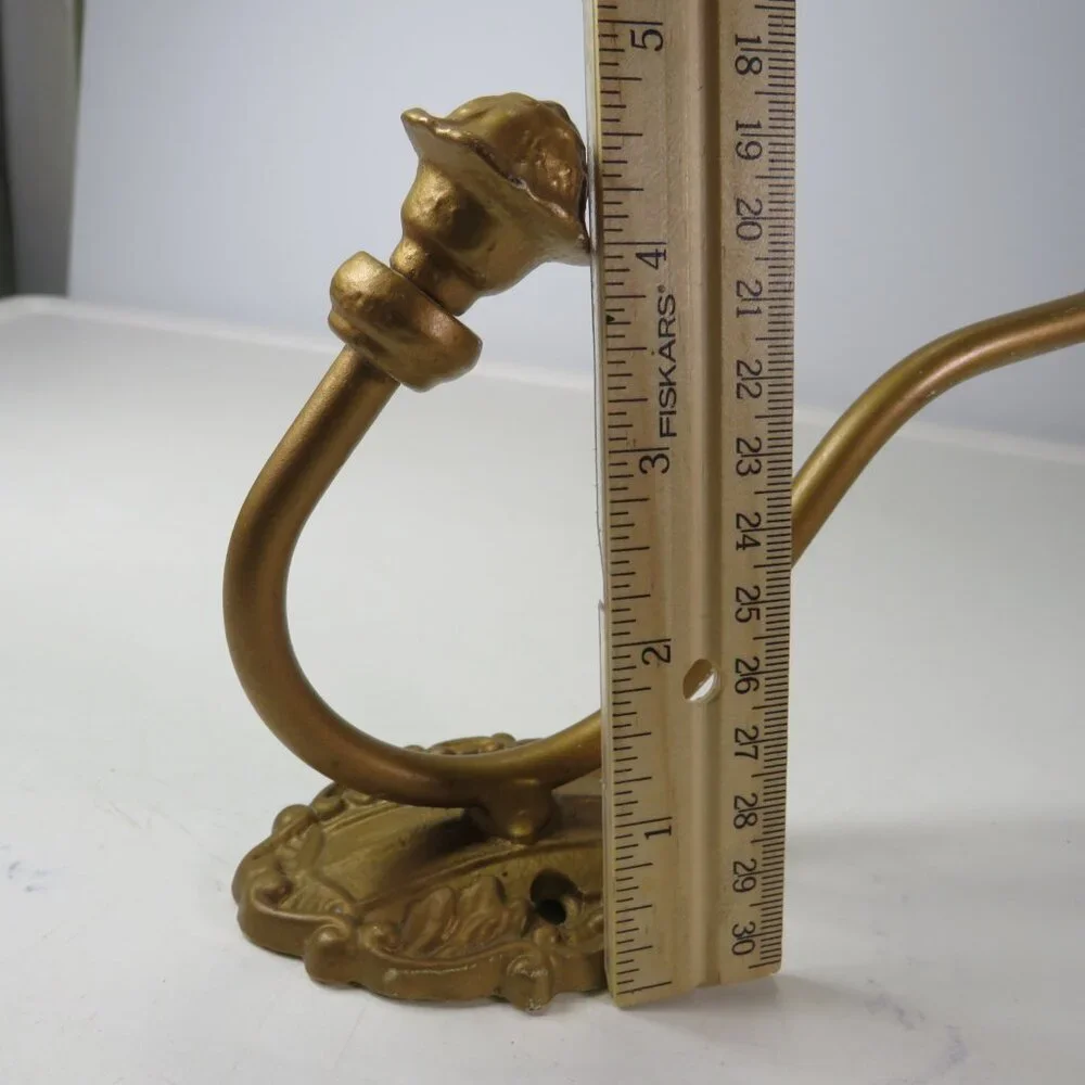 Cast Iron Metal Hook Warm Gold 8 1/4